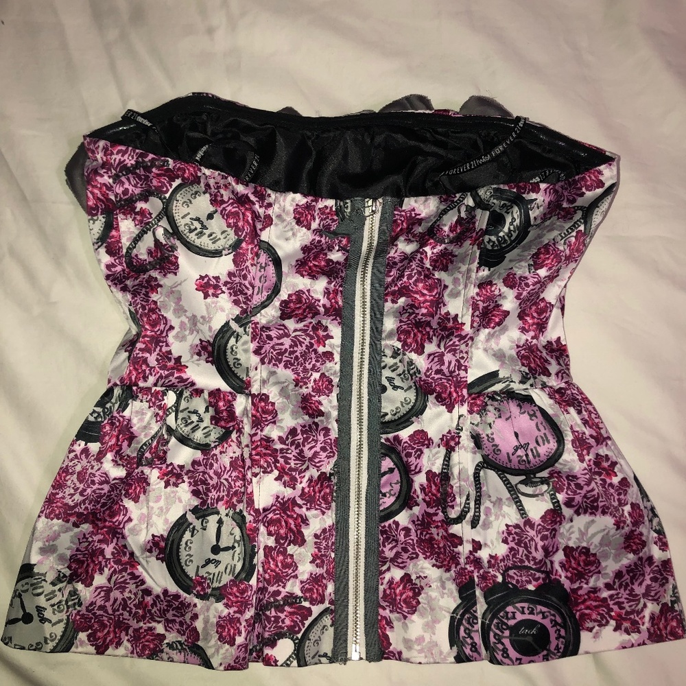 Limited Edition Alice in Wonderland Flared Corset Top NWOT - Picture 3 of 3
